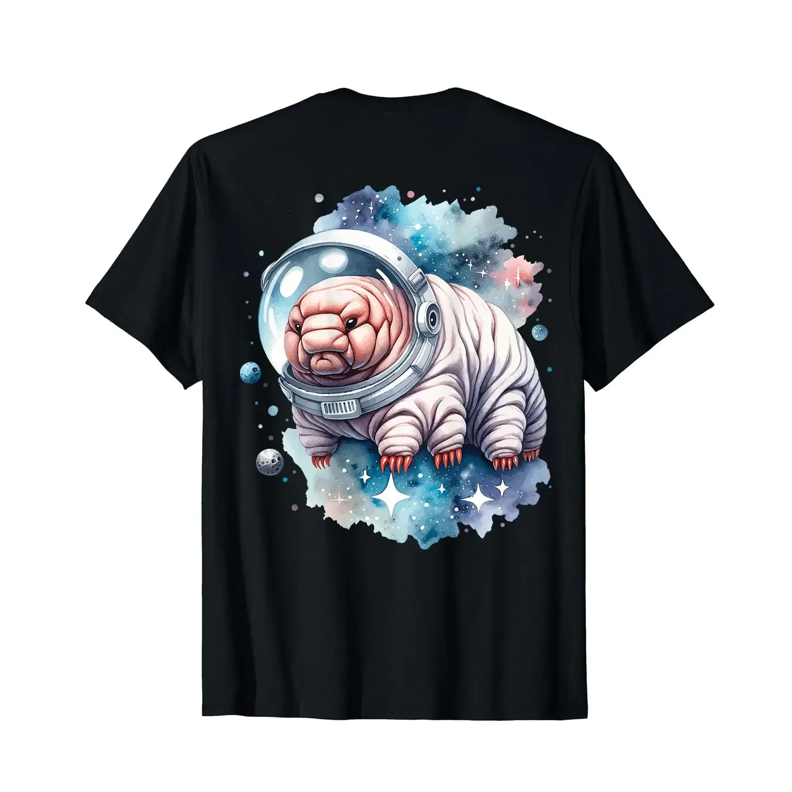 Tardigrade in an astronaut suit floating space T Shirt vintage Washed homme designer clothes Stylish Unisex streetwear graphic