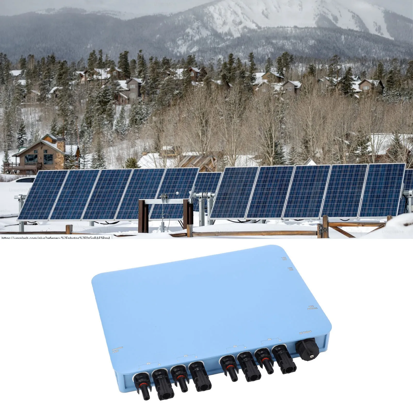 Grid Tied Inverter Solar Inverter Solar Grid Tie Inverter WiFi Control MPPT to AC Water Resistant Solar Inverter