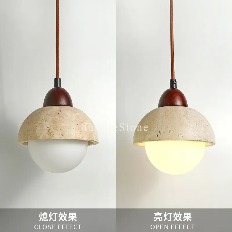 Modern natural beige cave marble bedroom creative bedside chandelier study model room bar island staircase light