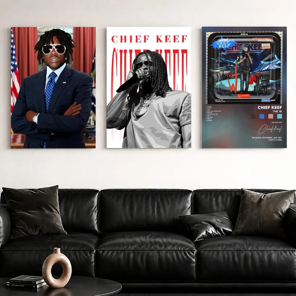 Rapper Album C-Chief K-Keef Framed Wall Painting Ready to Hang Canvas Poster for Bedroom Living Room Hallway Home Decor Gift