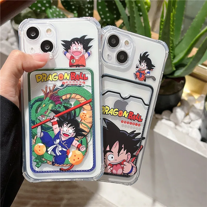 Cartoon 1986 Dragon Ball Phone Case For iPhone 11 12 13 14 15 16 Pro Max Plus X XR XS Son Goku Japan Anime Card Cover view 3