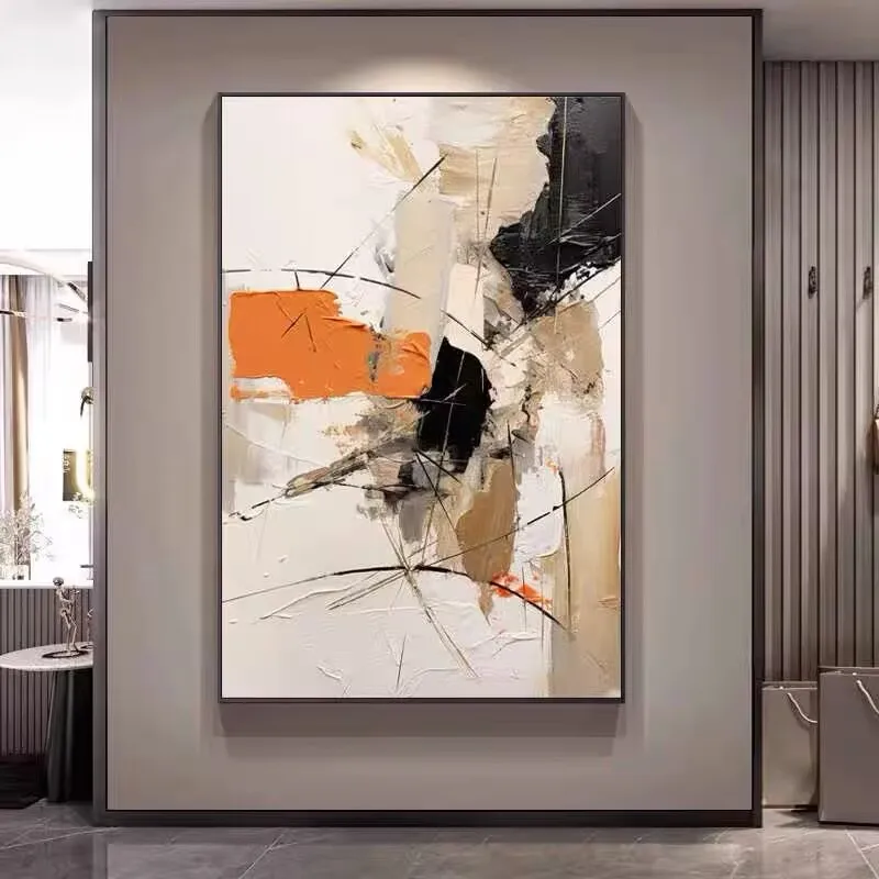 

Современный абстрактный нож, нарисованная картина маслом на холсте, чистый настенный художественный постер ручной работы, подвесная картина, фреска для гостиной, спальни