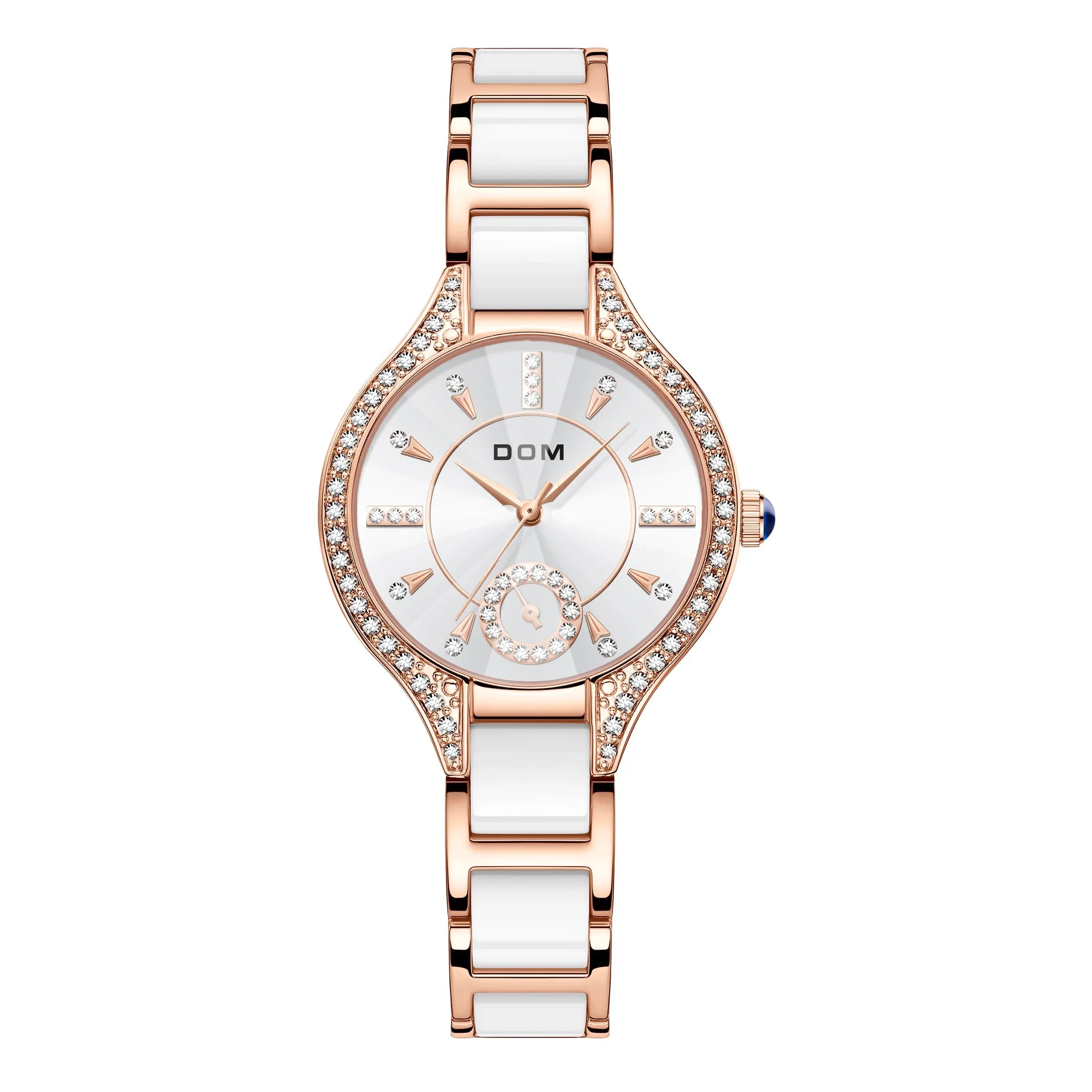 

Watch Female Quartz Fritillary Dial Anti-Quartz Watch Temperament Ceramic Guochao Style