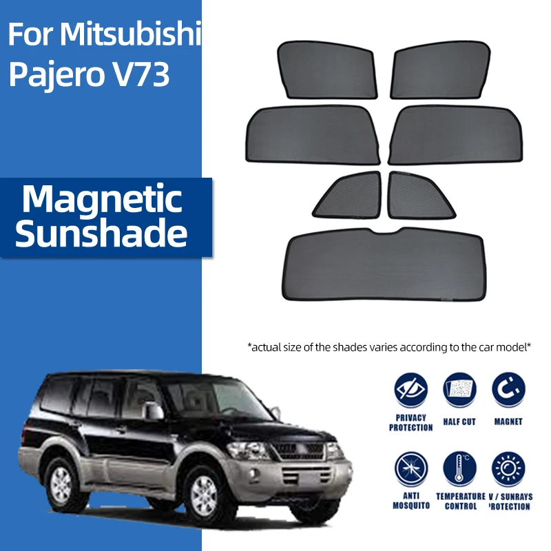 

For Mitsubishi PAJERO MONTERO MK3 1999-2006 Magnetic Car Sunshade Front Windshield Curtain Rear Side Baby Window Sun Shade Visor