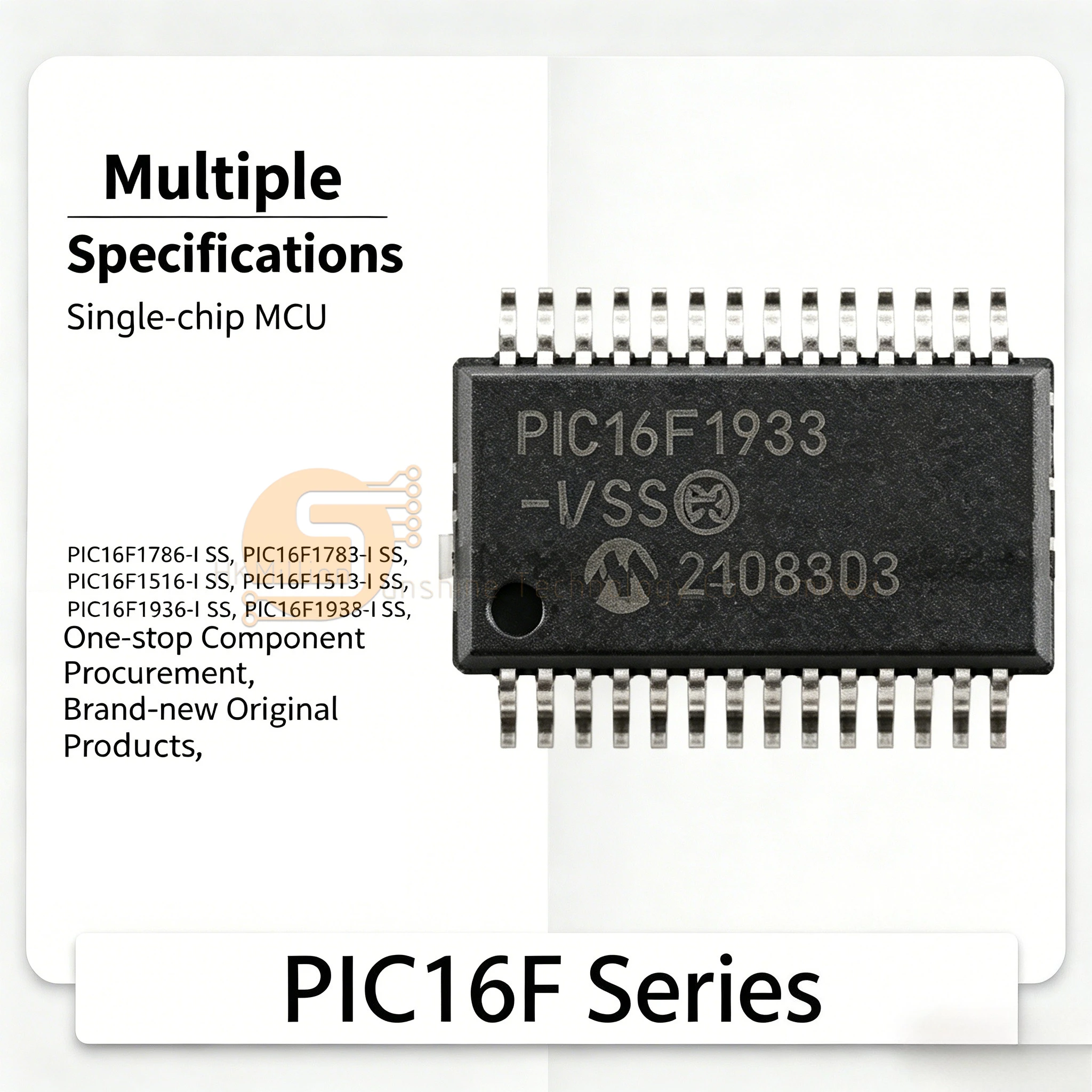 2pcs PIC16F1788-I/SS PIC16F1786-I/SS PIC16F1783-I/SS PIC16F1936-I/SS PIC16F1933-I/SS SSOP-28 8-Bit Microcontroller MCU IC