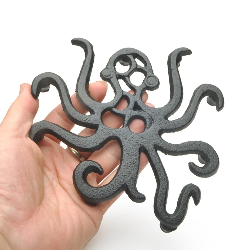 

Чугунный теплоизоляционный коврик в виде осьминога, подходит для баров и ресторанов, настольный противоожоговый персонализированный домашний декор