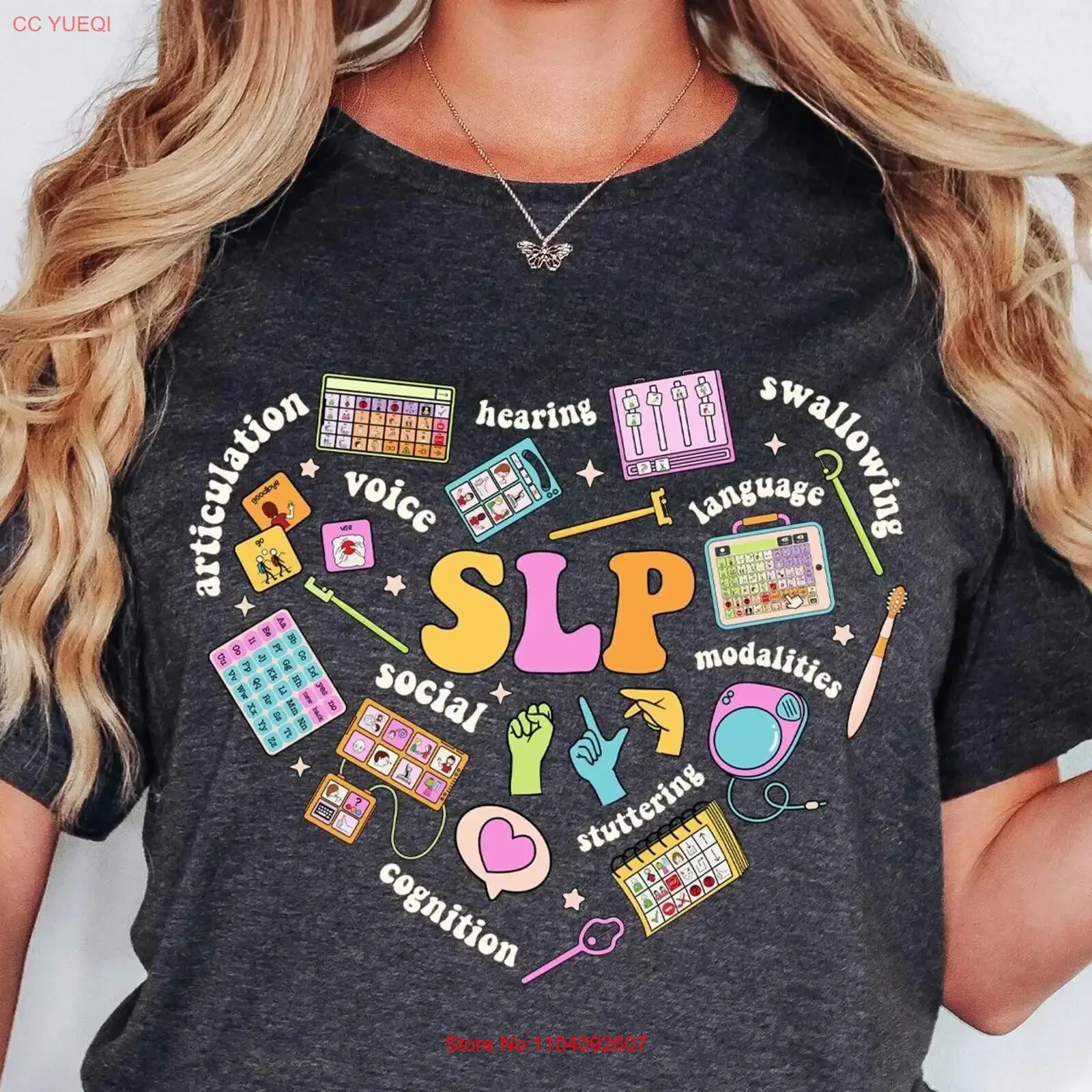 Speech Language Pathologist HearT T Shirt Your Words Matter AAC SPED Teacher Inclusion Neurodiversity Bcba Slp OT Teachers