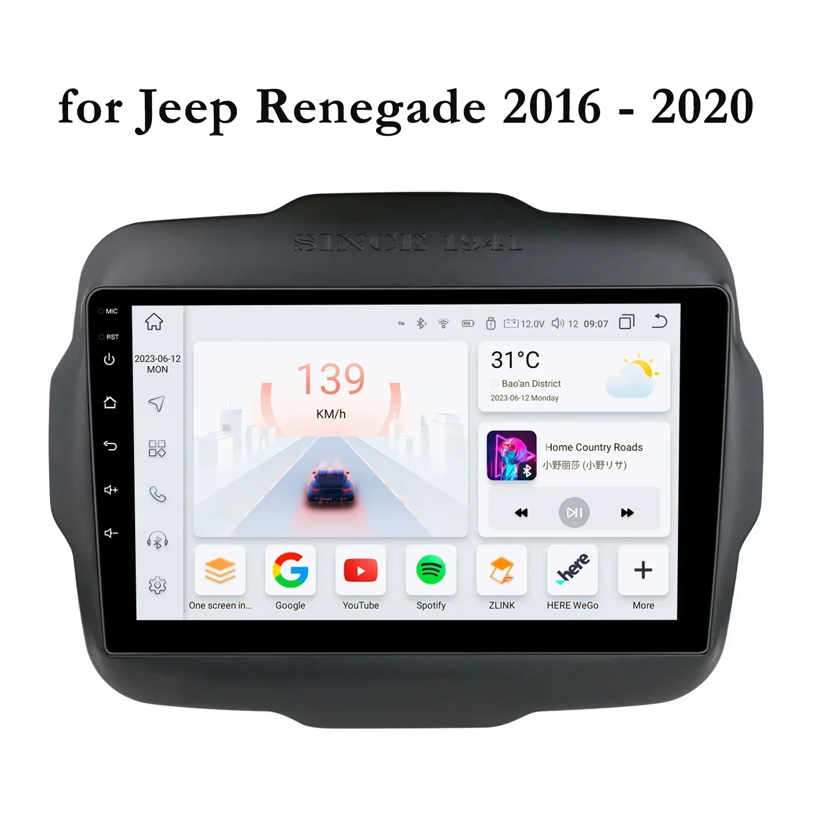 

9'' 7862 Carplay 4G LTE DSP 2 Din Car Radio Android Auto Video Multimedia Player for Jeep Renegade 2016-2020 2din Autoradio GPS