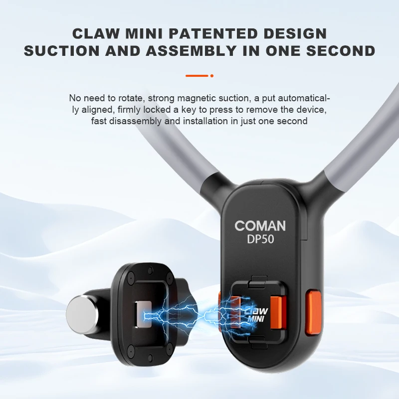 دعامة للرقبة لحامل ملحقات الهاتف الرياضية Go Pro مع تصميم تركيب سريع ومصنع تثبيت مغناطيسي قوي