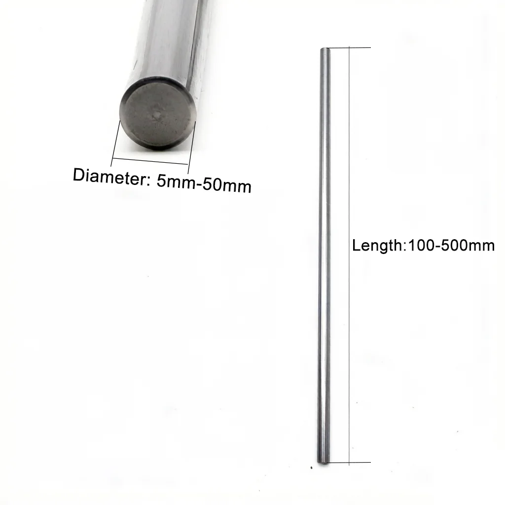 High-frequency Hardening Linear Shaft Cylinder Rail Linear Shaft Chromed Harden Rod Linear Motion Shaft Ø5mm-50mm L:100-500mm