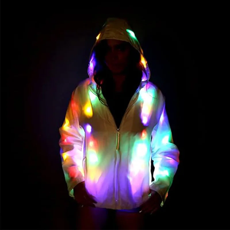 Rave LED Light Up Jacket Pants Glowing Clothes Waterproof Costume Christmas Gifts Adult Kids Hiphop Dance Performance Costume