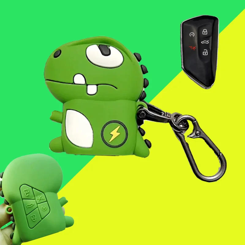 

Cartoon for VW Volkseagen Passat B8 Magotan Golf 8 2020 MK8 ID.3 ID.4 Cupra 5 Button Smart Remote Car Key Case Cover Accessories