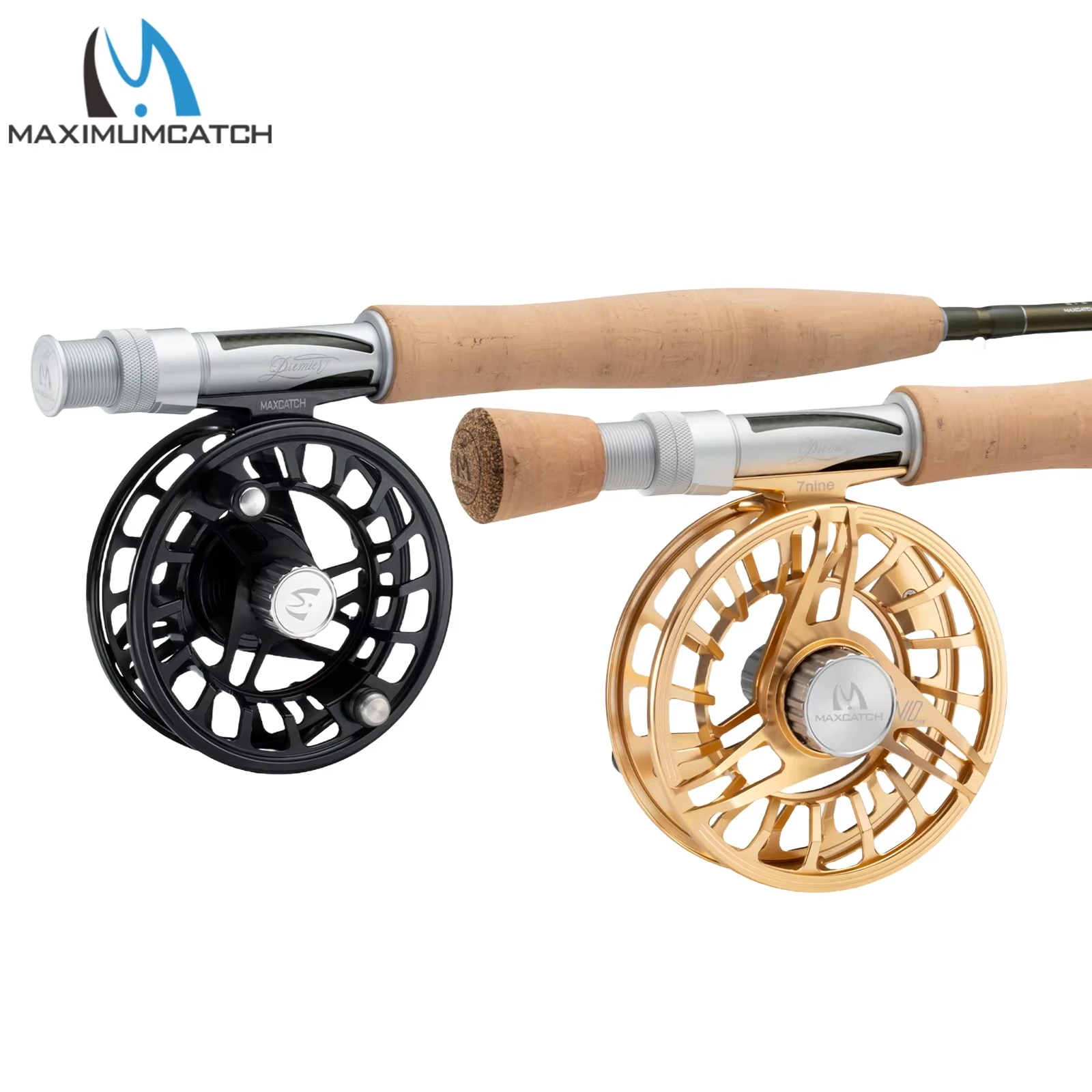 Maximumcatch Premier X Fly Fishing Rod 3-12WT IM8 30T Carbon Fiber Mod-Fast Action 5-Layer Blank with Ceramic Guides Cork Handle view 6