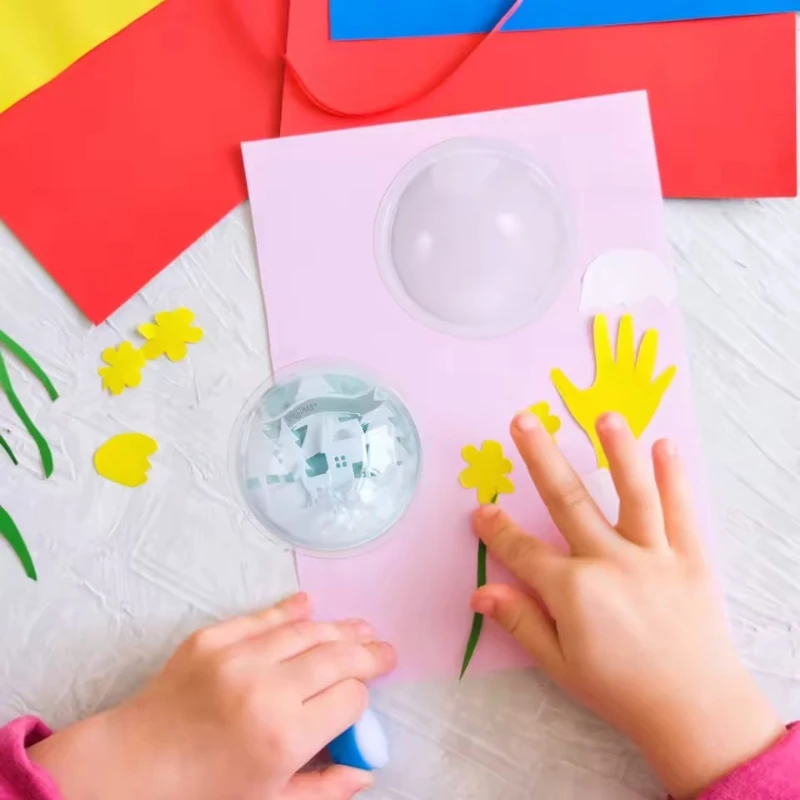 10/20/50/100PCS Klare Kunststoff Hemisphäre Abdeckungen DIY Candy Dome Kit Für Weihnachten Halloween Party geschenk DIY Party Spielzeug – Detail 2