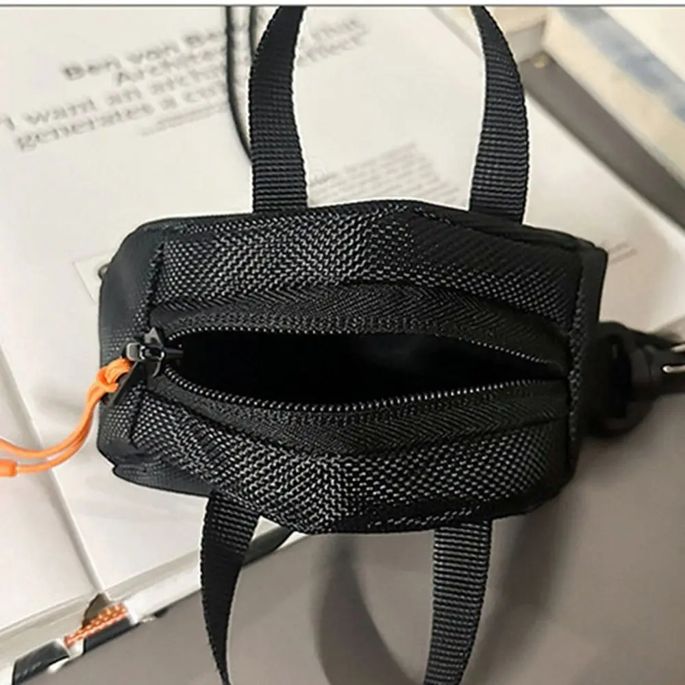 Bolso cruzado pequeño de tela Oxford de gran capacidad, bolso colgante de nailon Harajuku para el cuello, monedero impermeable para hombre, bolso diario