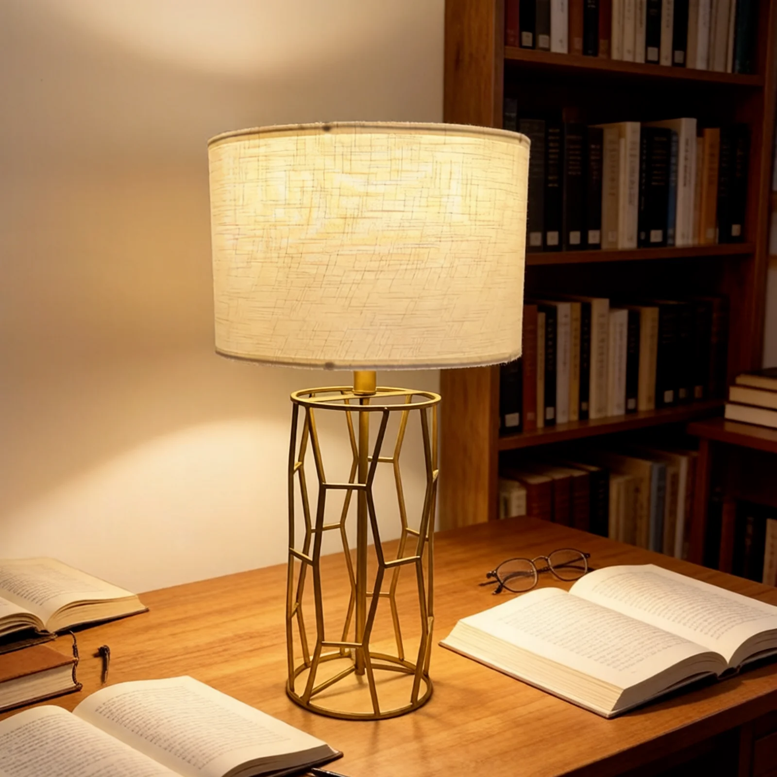 Linen Lampshade – Drum Shade for Table Lamps, Floor Lamps & Pendant Lights, Easy DIY Assembly, Soft Diffused Illumination