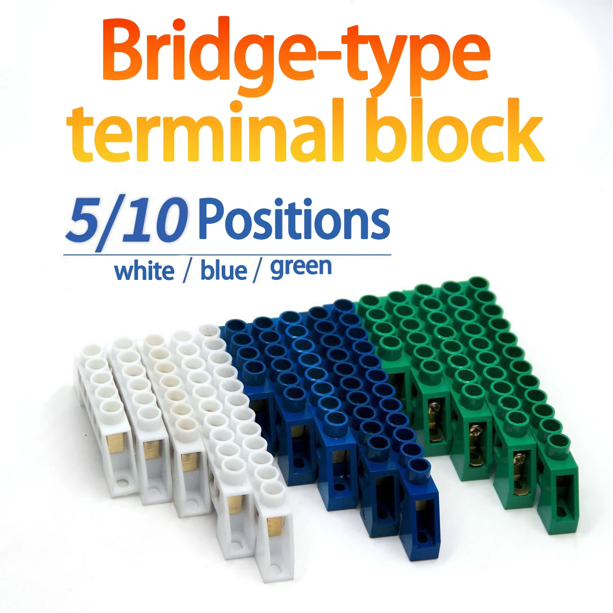 

3-piece set Bridge-type neutral line bar neutral and ground bar connecting copper bar 6×9 distribution box neutral connectio