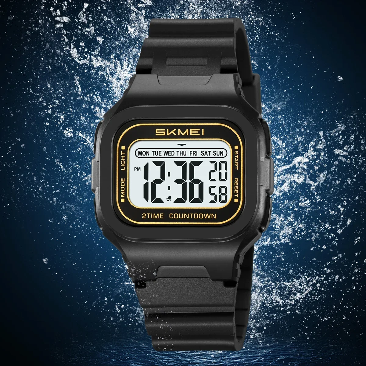 SKMEI 2343 Reloj militar para estudiantes Reloj Hombre relojes de pulsera digitales deportivos para hombres y mujeres relojes electrónicos impermeables Chrono