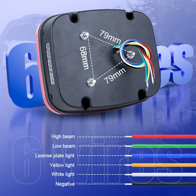 

39 LED Combination Tail Light 12V 24V Truck Trailer Stud Mount Rear Brake Stop Turn Signal Lamp For Ford Jeep Wrangler CJ YJ JK