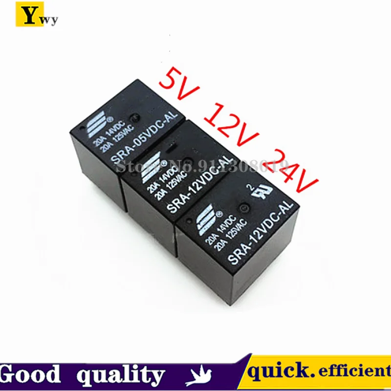 5PCS High Quality Relay SRA-12VDC-CL SRA-05VDC-CL SRA-24VDC-CL 5PINS 12v 5v 24v DC T74 Relays