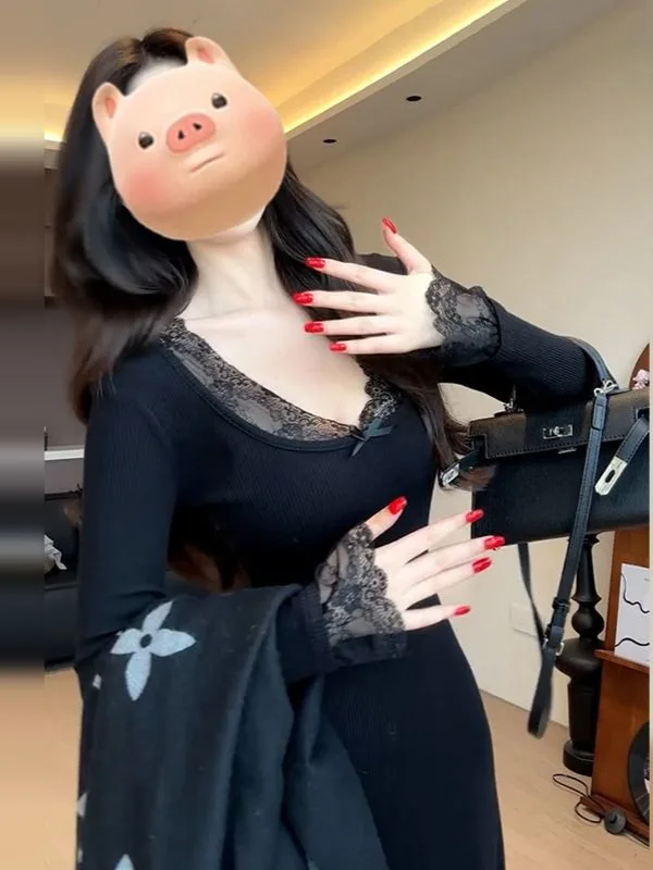 فساتين نسائية صيفية شابة مشروط مثبتة على الرقبة رسن سموكينج متدفق منتصف العجل شاطئ رومانسي عطلة خفيفة الوزن نقية OL