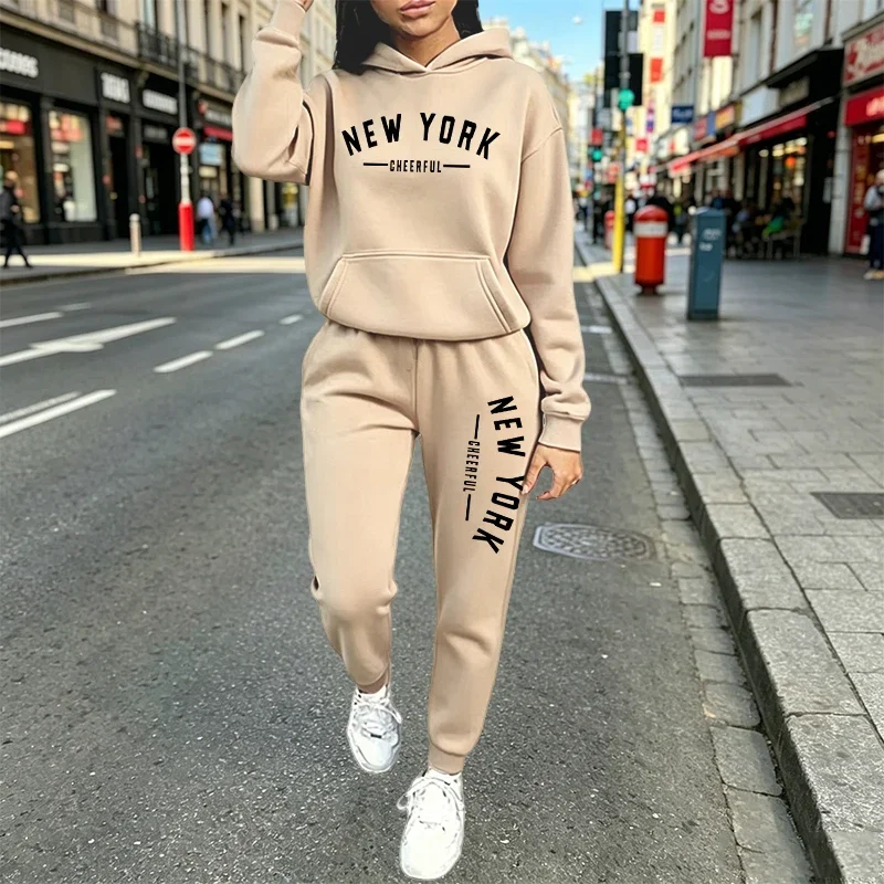 2026 New Fashion Women's Sportswear Home Outdoor Comfort Warm Hoodie Outfits Fall Winter Daily Casual Sports Pullover Sweatpants