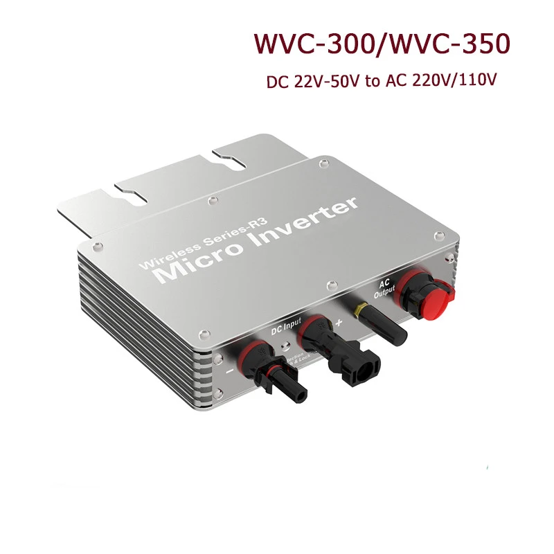 WVC 태양광 그리드 연결 인버터 입력 DC22V-60V, 300W, 350W, AC 110V, 220V 그리드 연결 마이크로 전력 인버터, 와이파이 앱 버전