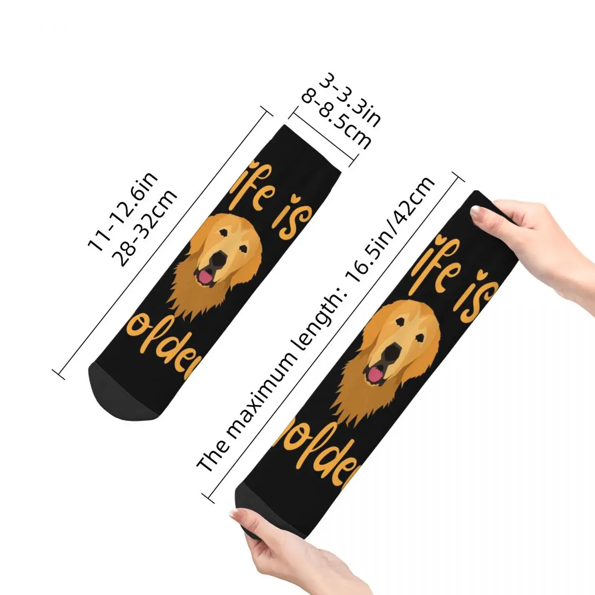 Chaussettes à citation GOLDEN RETRIEVER Harajuku, bas absorbant la sueur, toutes saisons, accessoires pour hommes et femmes, cadeaux