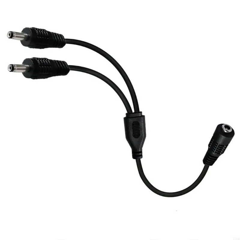 77UB to In Two 3.5mmx1.35mm Splitter Charging Cable Female To Two Male Connector Cord for Camera Led Light Strip