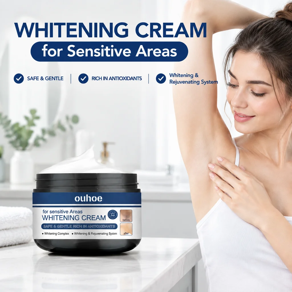 Underarm Brightening Cream Body Moisturizer Lotion For Dark Knees Elbows Private Parts Armpits Intimate Areas Hydrating Nourishing Skin Care Spot Melanin Removal 30g