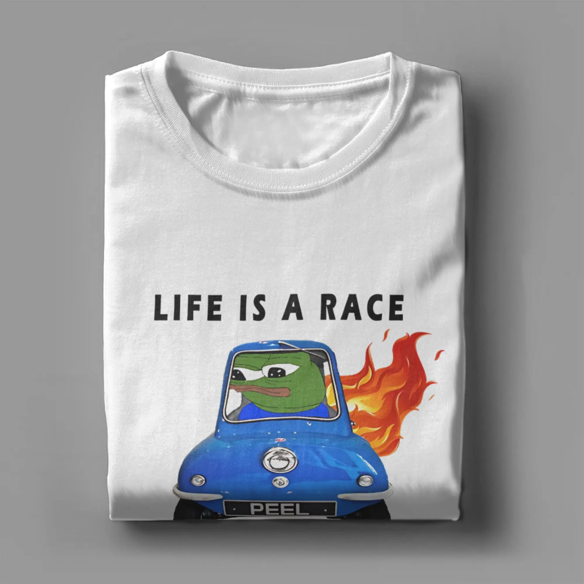 الرجال النساء المطبوعة الحياة سباق، وأنا العنصرية بيبس الضفدع تي شيرت 100% القطن الضفدع مضحك ميمي تي شيرت الملابس #2