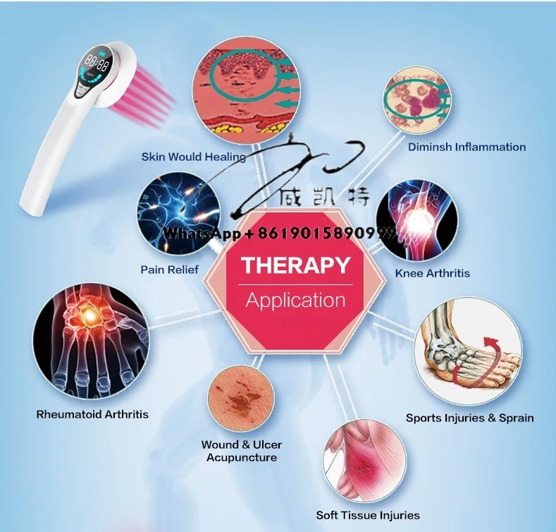 Household Medical Devices Exercise Rehabilitation Sports Injury Muscle Pain Relief Acupuncture Lllt Cold Laser Therapy Device