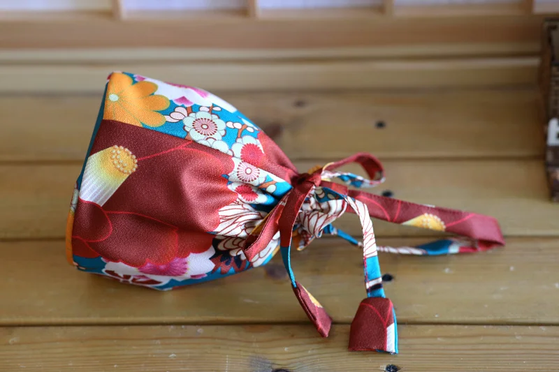 Kimono handbag Japanese-style Cherry Blossom Miscellaneous Bags Small Things Bag With Things Bag Shopping Bag