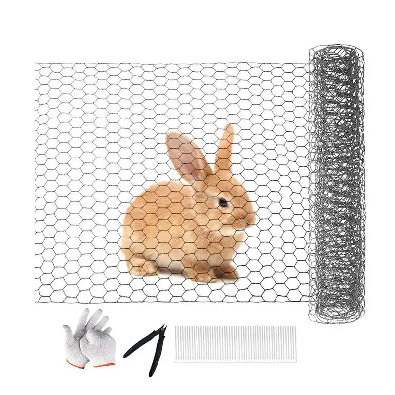 Chicken Wire Poultry Mesh Garden Fence Cage Wire Mesh Roll Sturdy Garden Fence Barrier For Poultry Lawn Fence