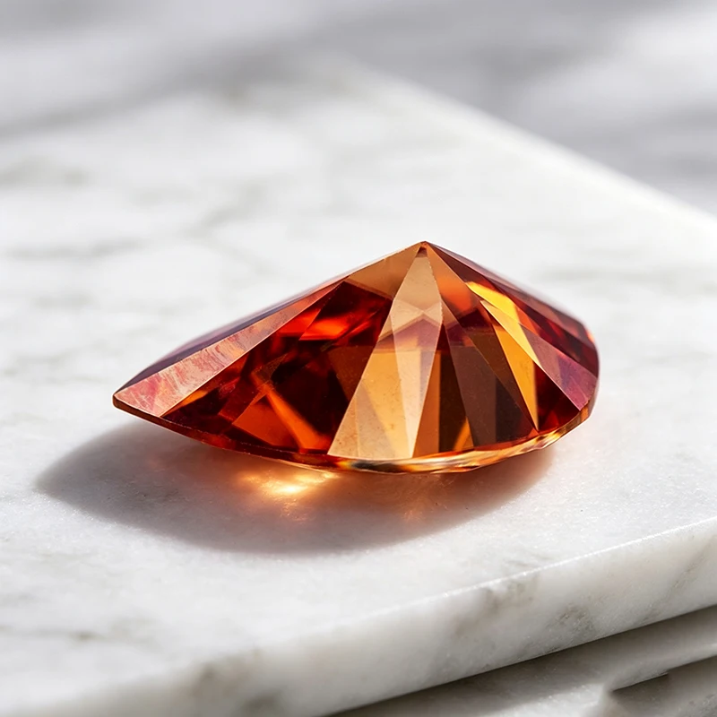 Moissanite Stone Pear Cut Watermelon Red Charms Gemstone for DIY Jewelry Making Materials Pass Diamond Tester with Certificate