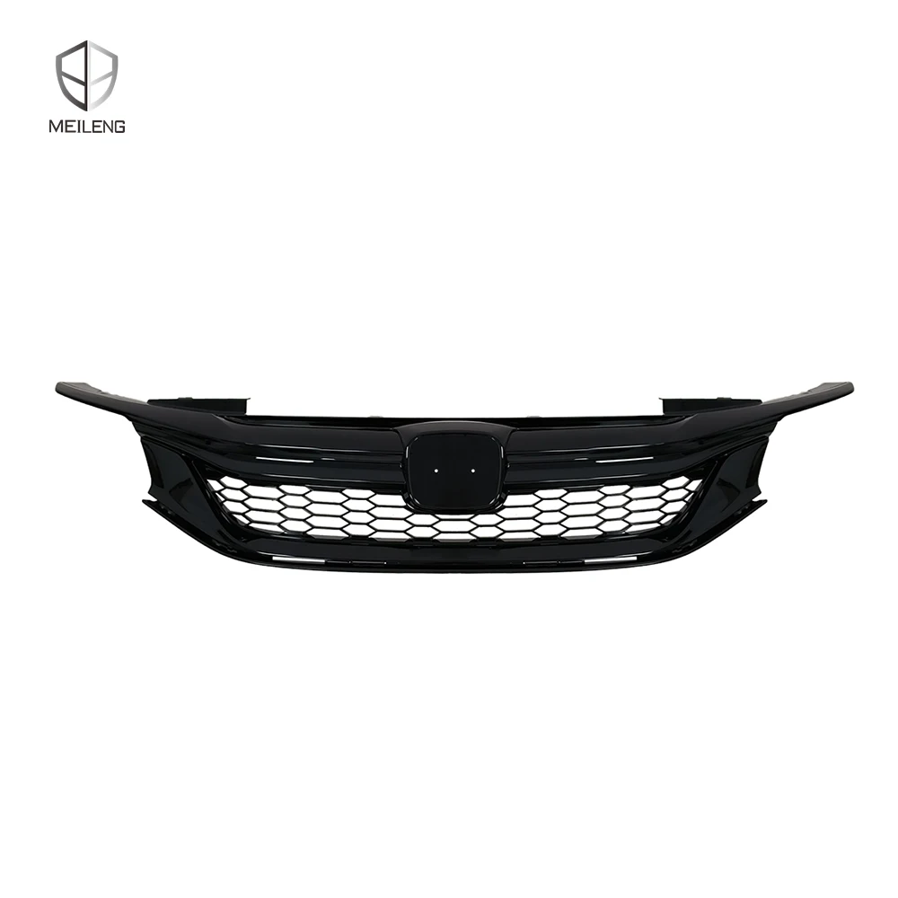 USA Style Black Chrome Plastic Front Grille Fit Honda Accord RS 2016-2017, Direct Replacement Auto Exterior Parts