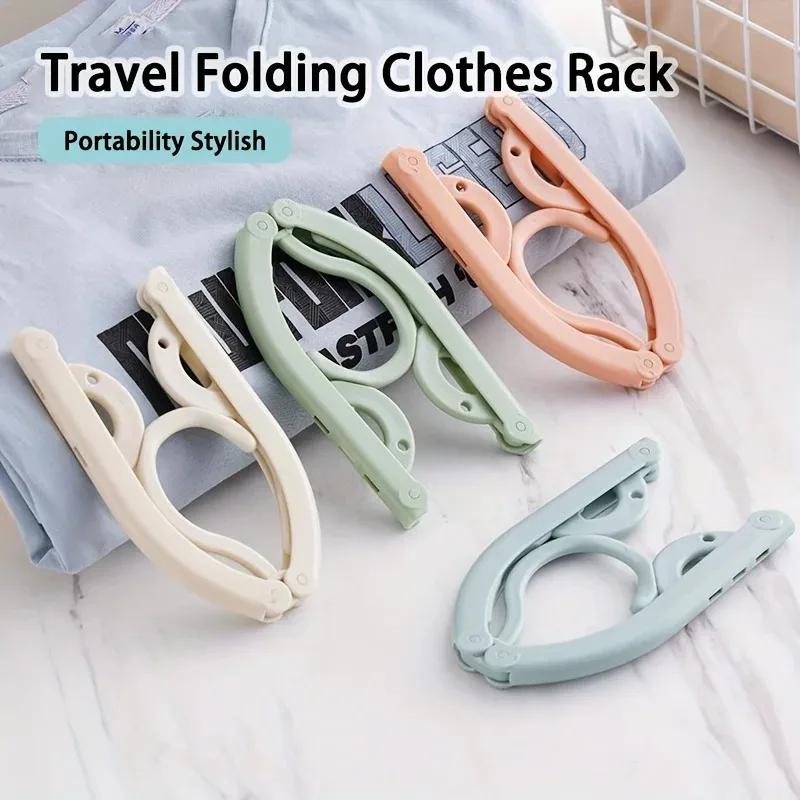 10pcs folding clothes hanger ultra light travel portable clothes hanger anti slip load-bearing strong home and outdoor essential