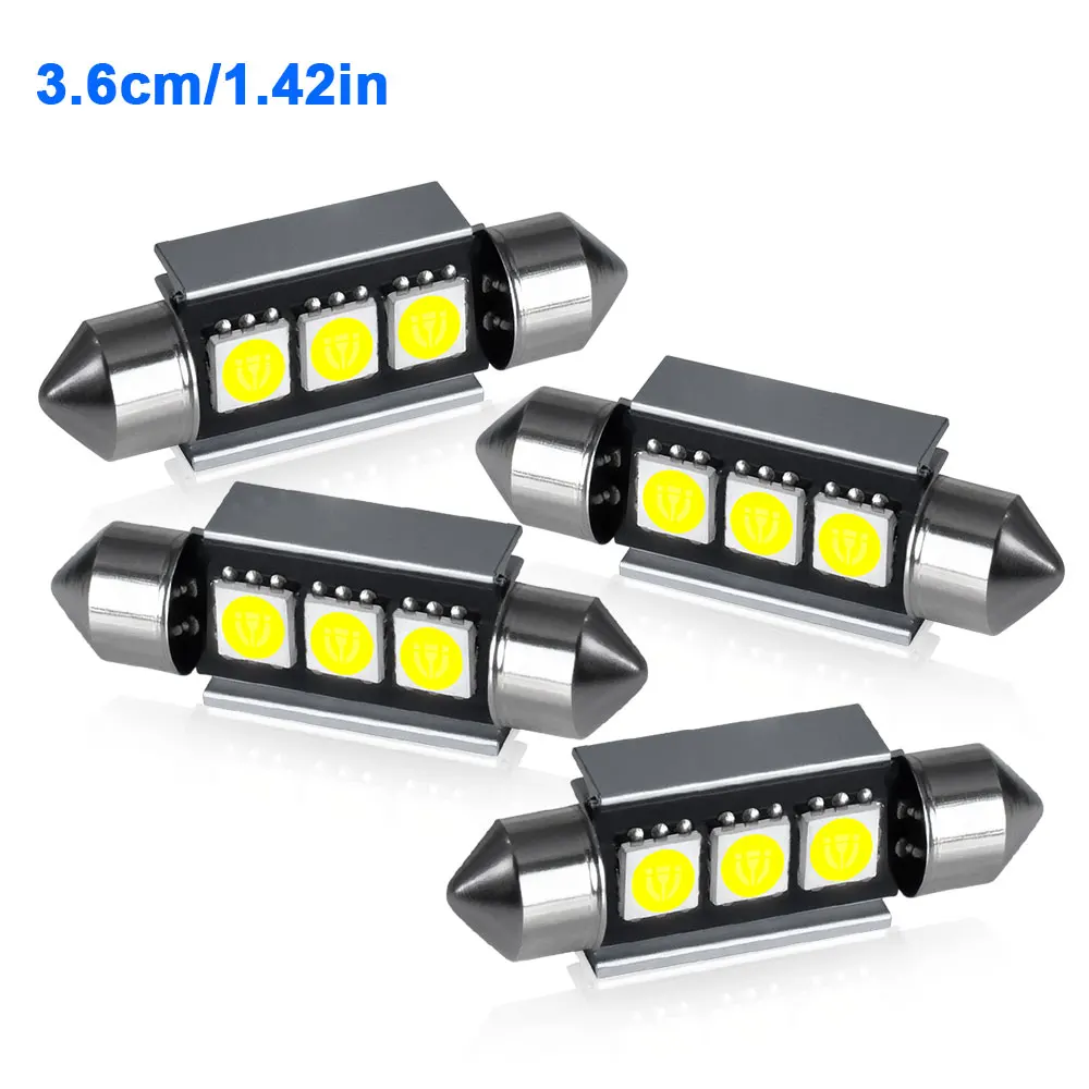 2/4/6/10PCS Super Helle Girlande LED 31/36/39/42MM 5050 3 Chips Aluminium Körper Schnelle Kühlung für Auto Lesen Kennzeichen Licht