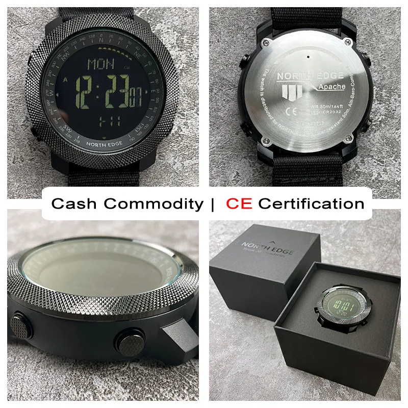 Electronic Digital Watch Compass Waterproof Altitude Men