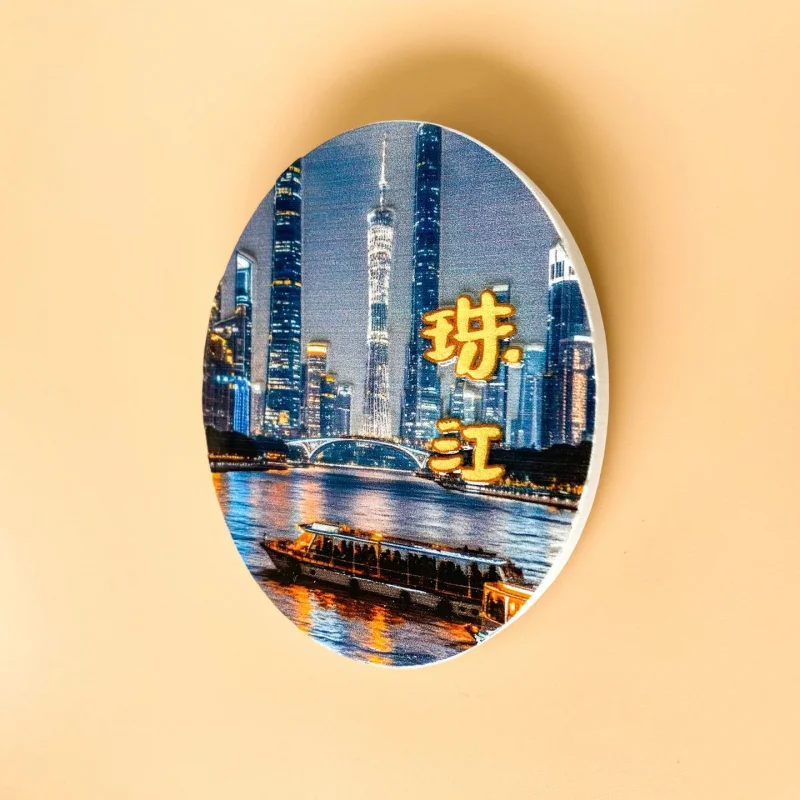 Guangzhou Pearl River Resin Refrigerator Magnets Home Decoration Cultural Souvenirs Magnets