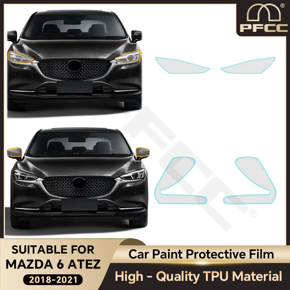 

PPF Car Headlight RearView B Pillars Film Paint Protection Anti-scratch Accessories For Mazda 6 Atenza 2018 2019 2020 2021 TPU