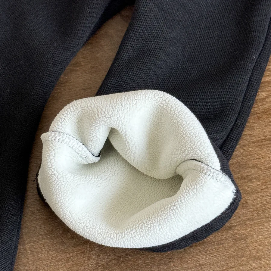 2025 بنطال جرس محبوك مخملي للفتيات منتج شتوي جديد الطبعة الكورية سلسلة سين أسلوب بسيط #4