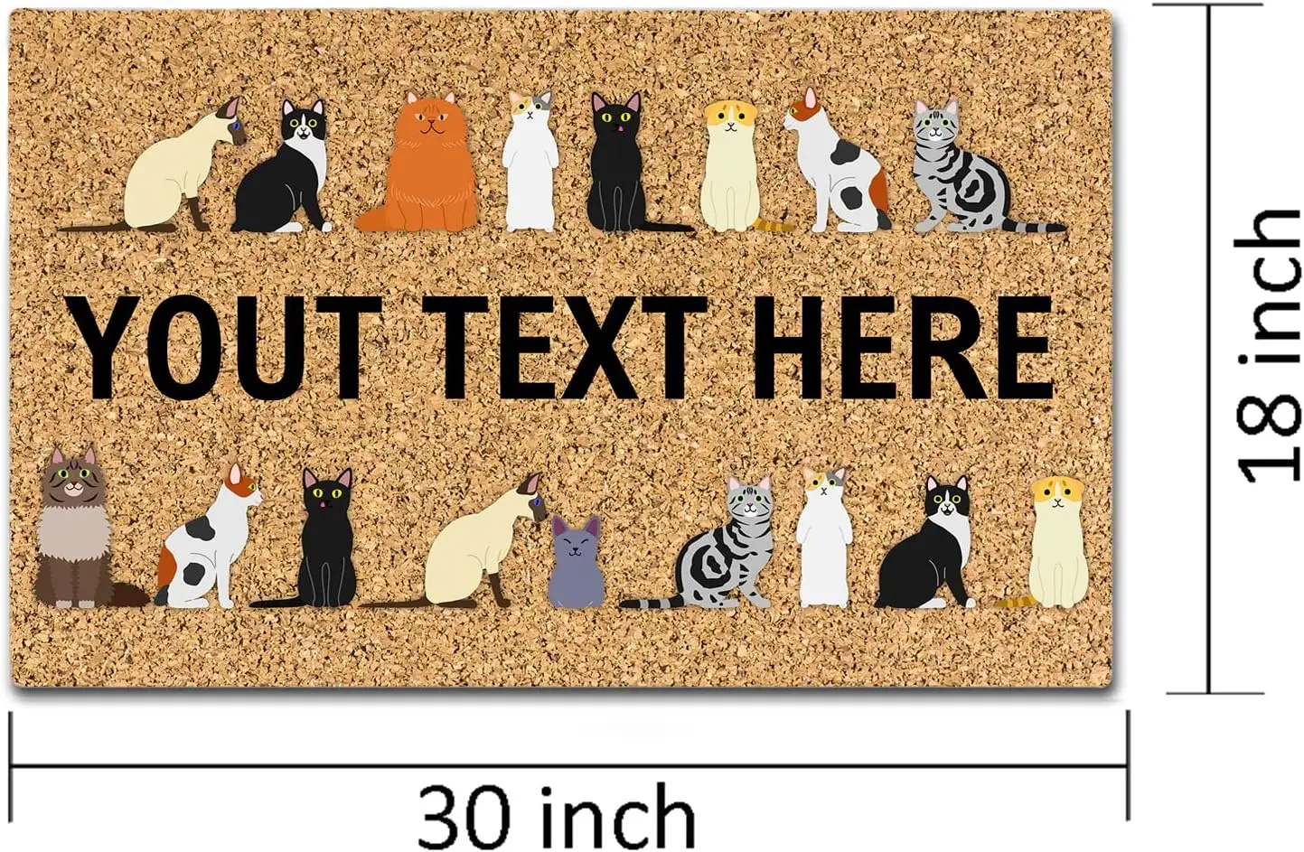 

Cute Cat Doormat Personalized Family Name Floor Door Mat Indoor Rugs Outdoor Entrance Non Slip RubberMat Housewarming Gift