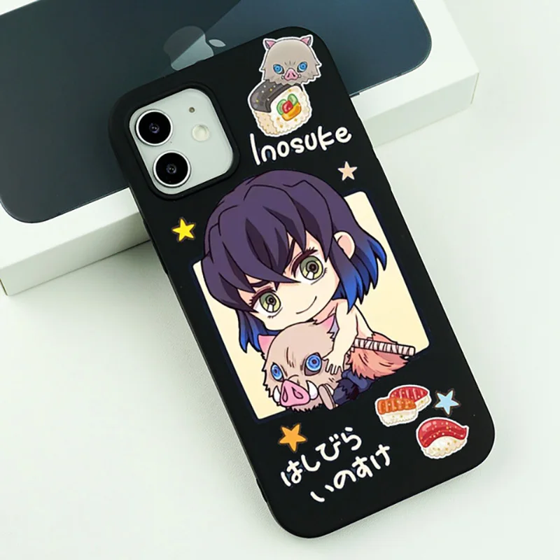 Coque de téléphone antichoc Anime Demon Slayer, coque de protection pour iPhone 11, 12, 13 Pro Max, 6s, 7, 8Plus, X, Poly XS, SE, Kimetsu No Yaiba