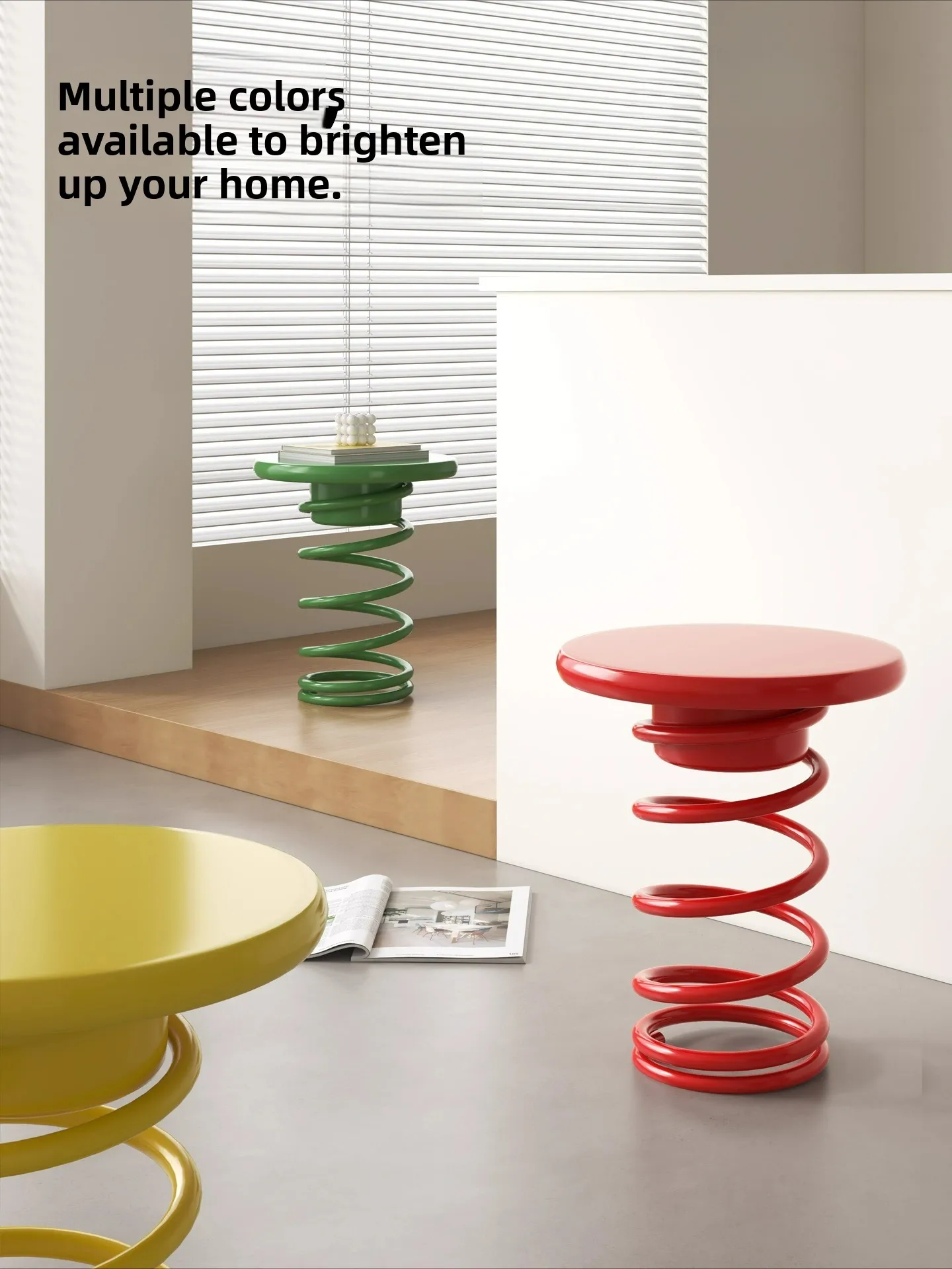 Цветной пружинный край, несколько макарон, детская комната, креативный весенний табурет, кремовый туалетный стул для маленькой квартиры, табурет для пеленания обуви