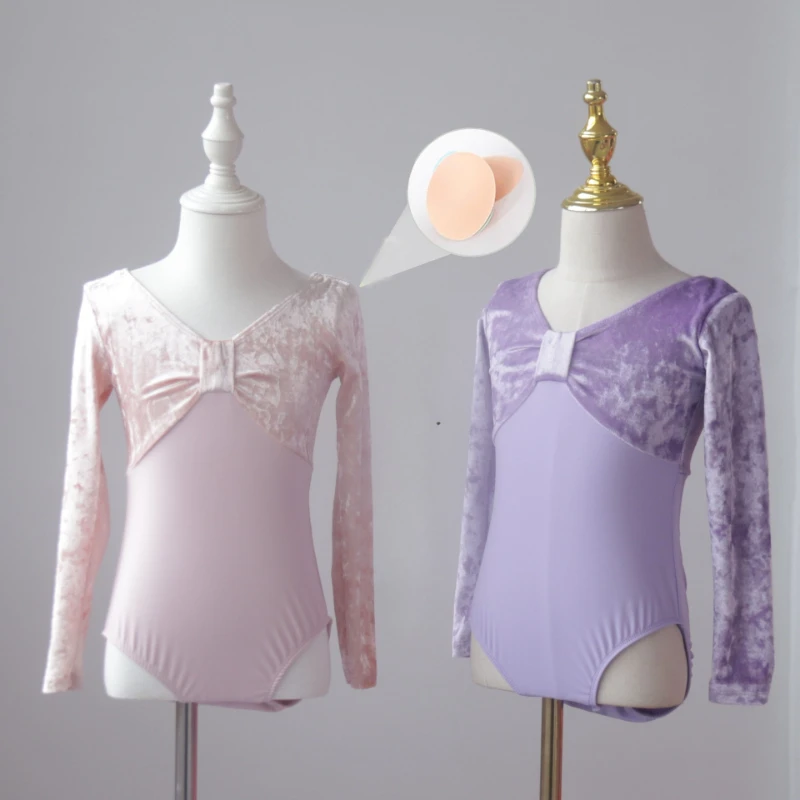 Top da allenamento per abbigliamento da ballo per balletto morbido e confortevole di nuovo arrivo per ragazze Top a maniche lunghe per danza cinese autunno/inverno per ragazze