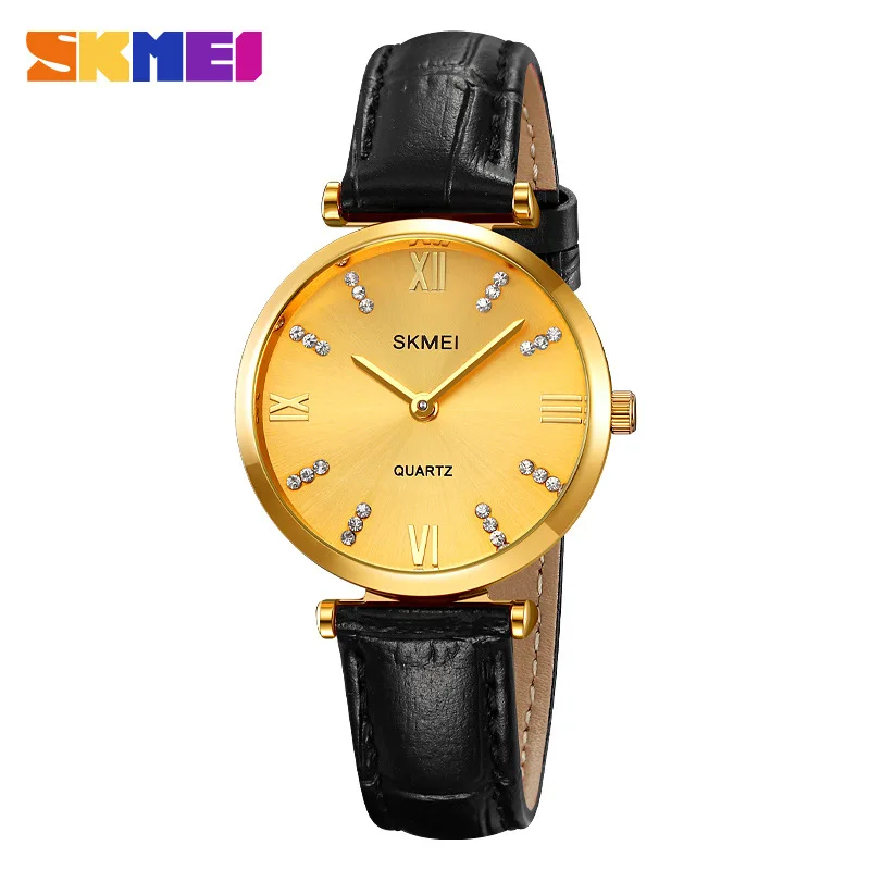 SkmeiWomen's Watch Simple Round Pointer Women's Watch Personality All Match Student Quartz Watch