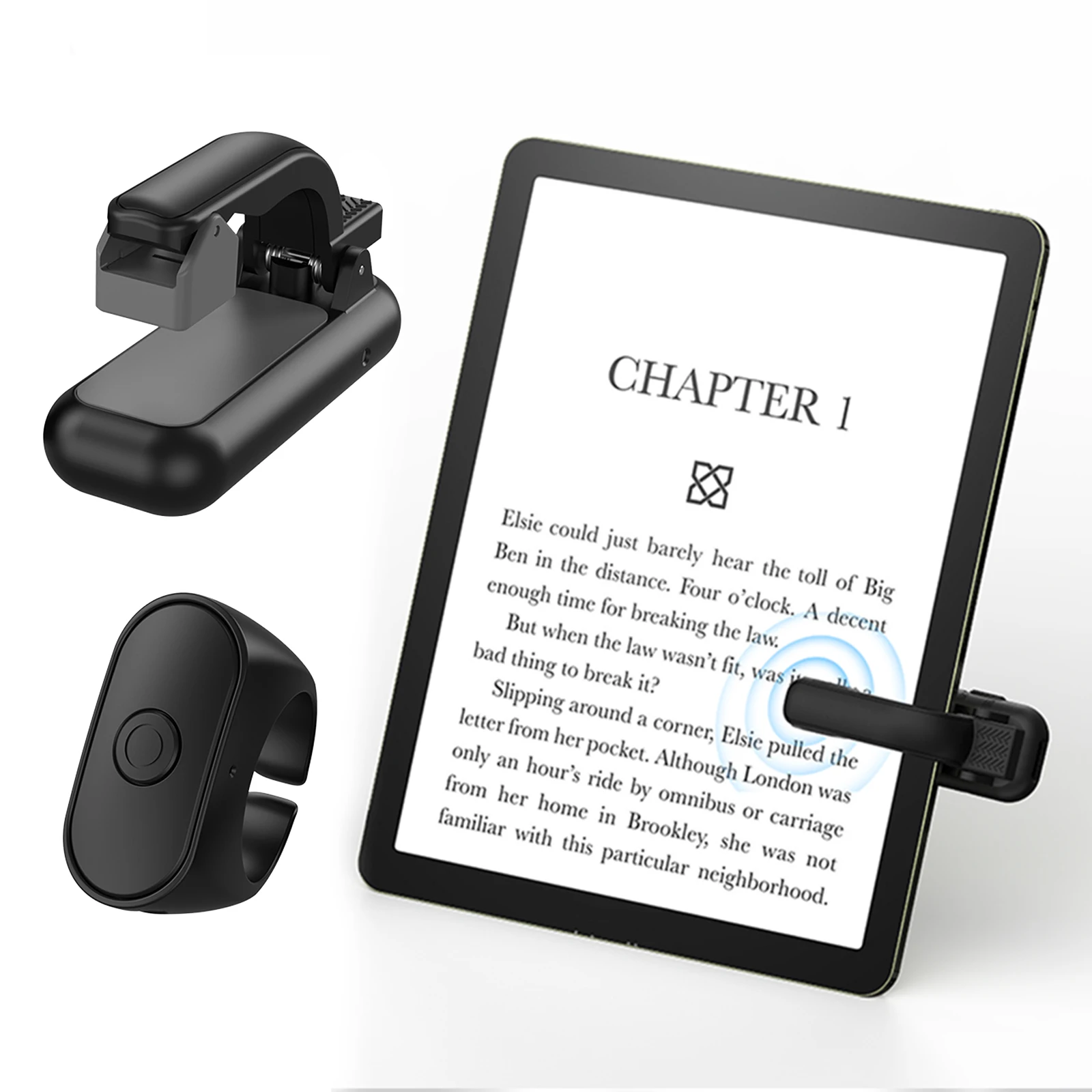 2-in-1 Page Turner Remote Wireless E-book Page Turner Lightweight Record Triggers Remote for Kindle Paperwhite Accessories