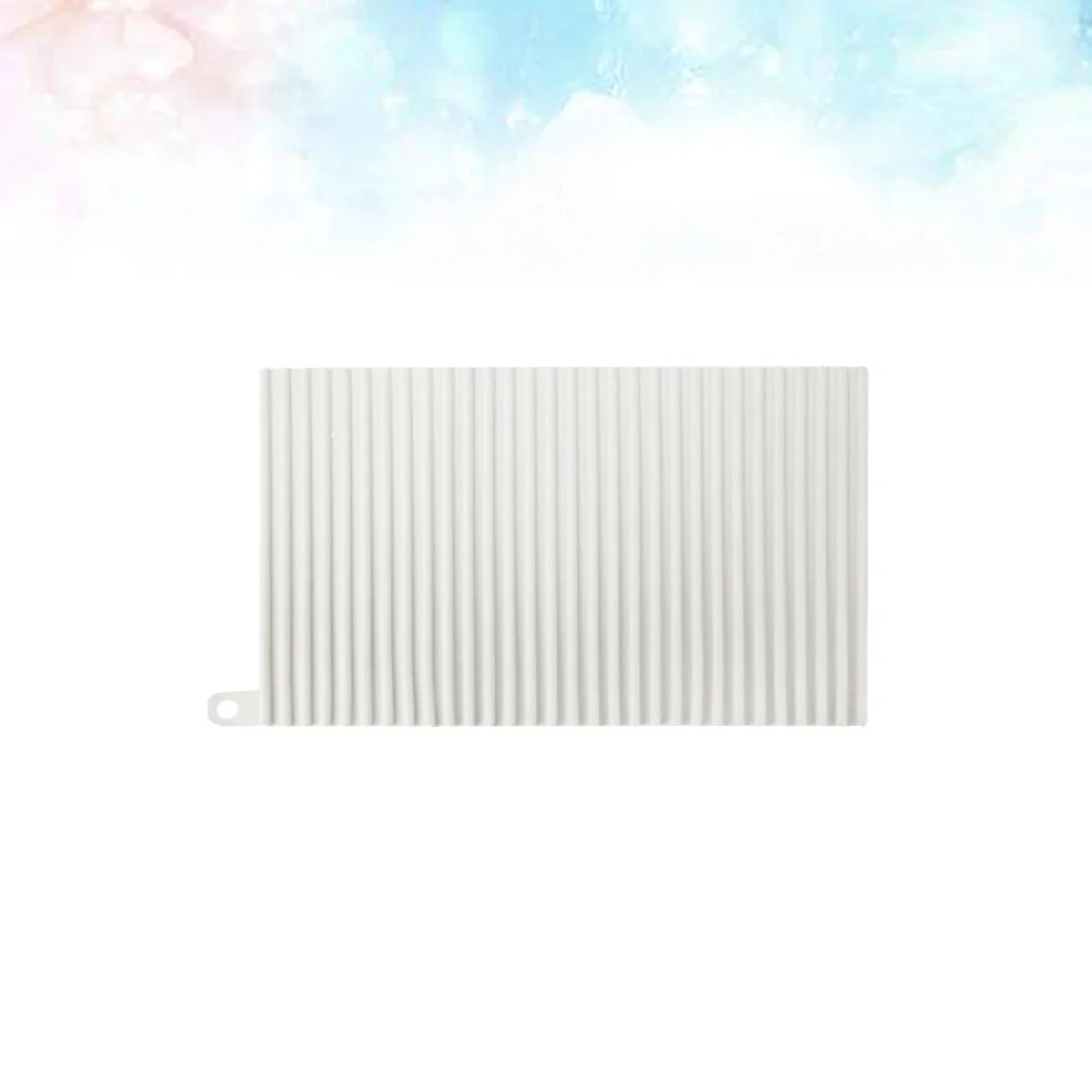 

Silicone Insulation Pad Heat Resistant White Color Foldable Mat Kitchen Use Hot Pads Silicone Drying Mat