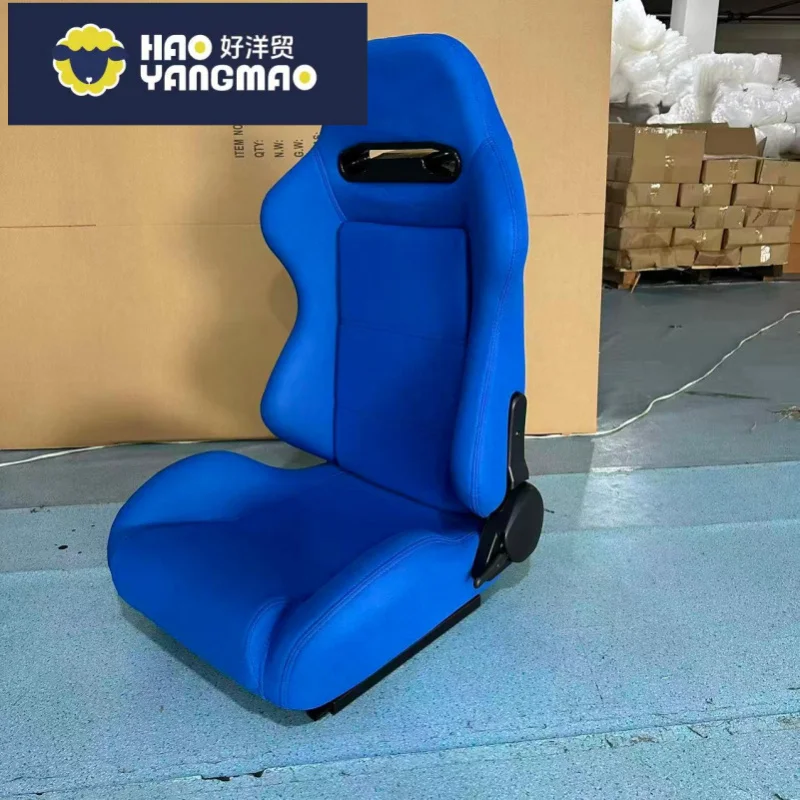 Suitable for New Custom Universal Racing Sport Seats Red PVC Suede Leather Bucket with Double Slider Reclining Feature Modified